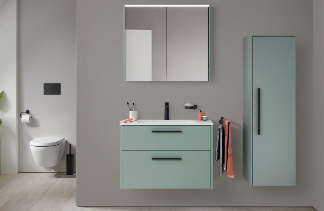 Sivida 2 laden 81 cm fjordgroen mat, dimantzwartgrepen