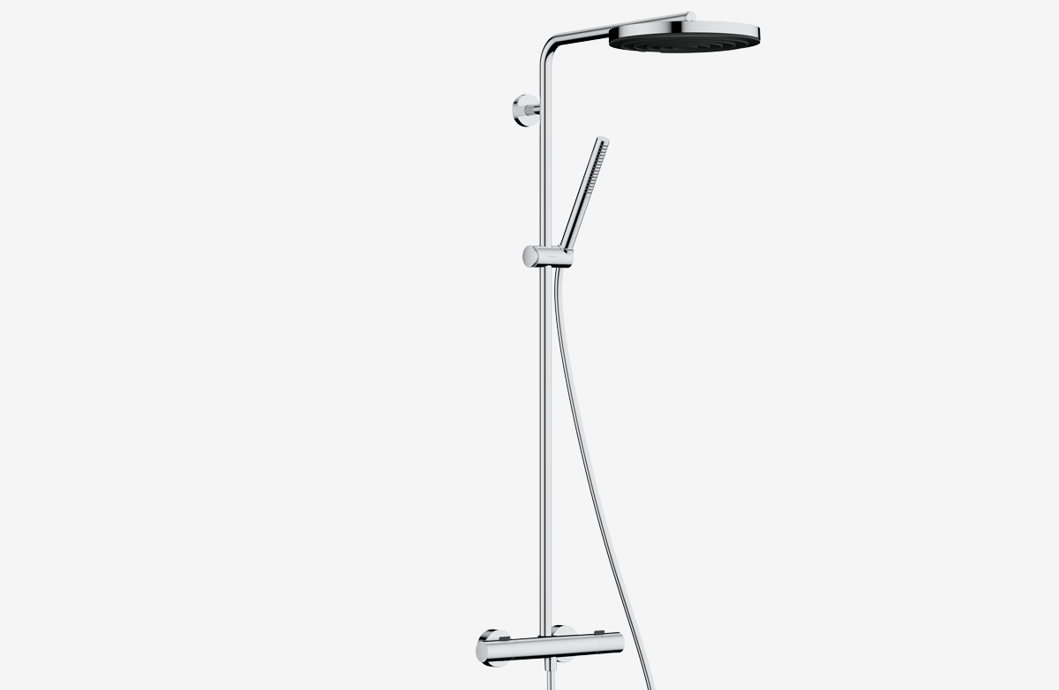 Douchecombinatie Pulsify S Puro 260 met Ecostat Fine thermostaat en staafhanddouche - 1 straal