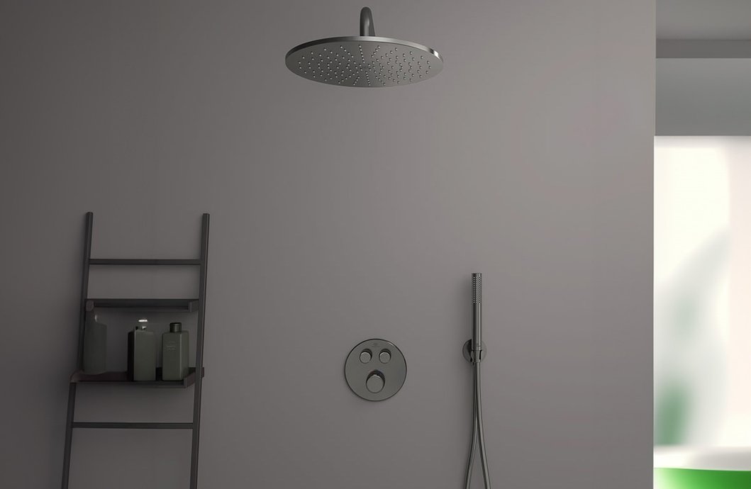 Robinets de douche encastrés Ensemble IdealRain + Navigo rond