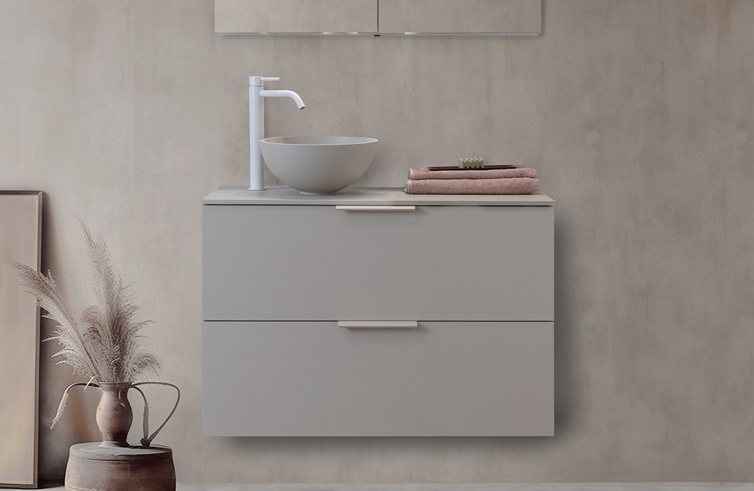 Série de meuble Sand - 2 tiroirs coloris Sable, L.100 cm