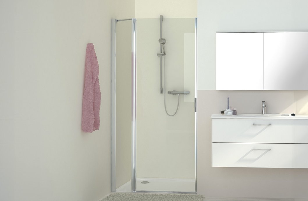 Draaideur Individual 2.0 met vaste gedeelte voor nisopstelling