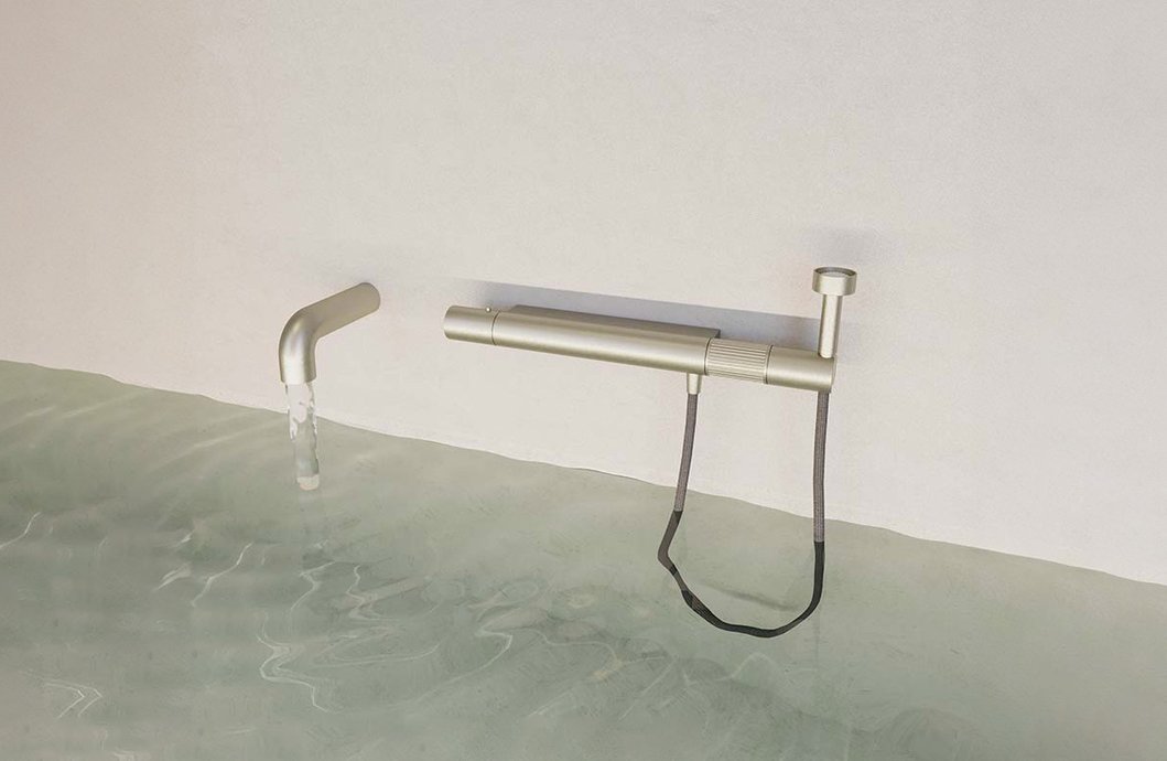 Thermostatic wall-mounted three-hole bath tap Joe
