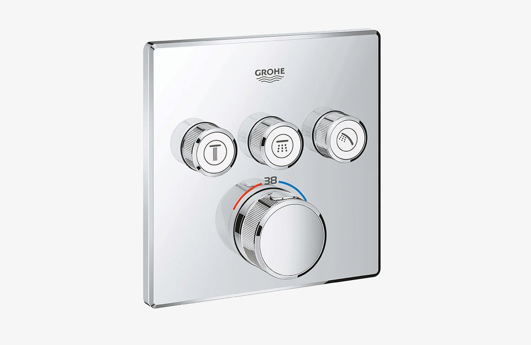 Thermostatic shower tap Smartcontrol square 3 outputs