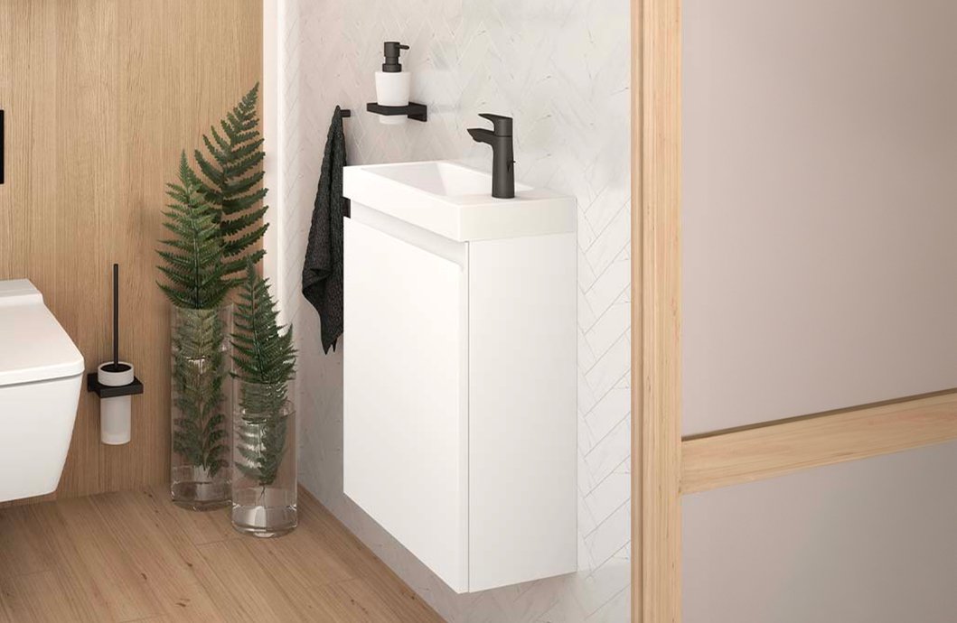 Meuble lave-mains A22 avec poignées intégrées