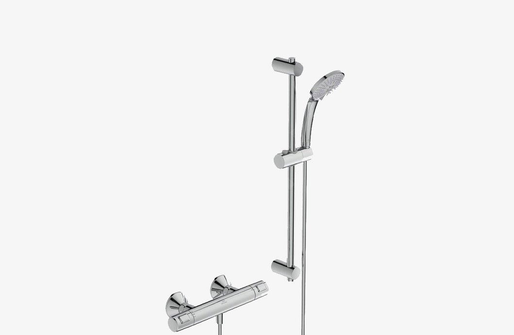 Set de douche avec mitigeur thermostatique Ceratherm T25