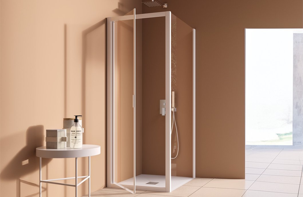 Hinged door Rapid for niche or corner installation