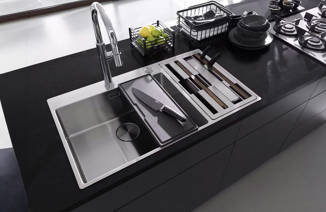 Flush-mount or undermount sink Box Center 2.0