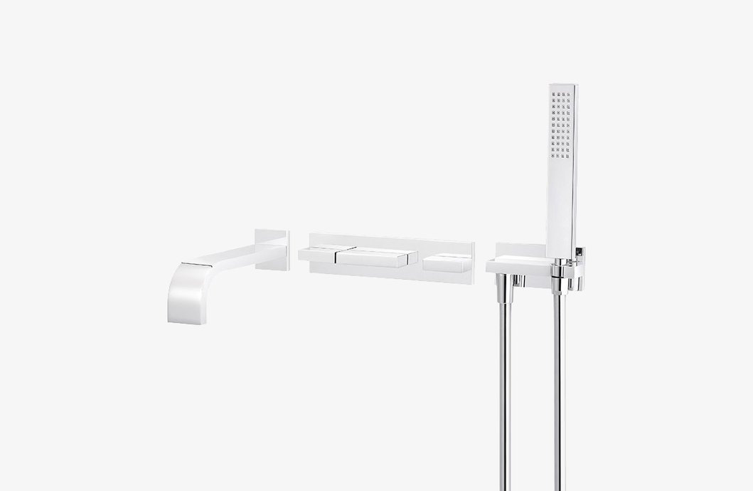 Thermostatic wall-mounted five-hole bath tap Andrew