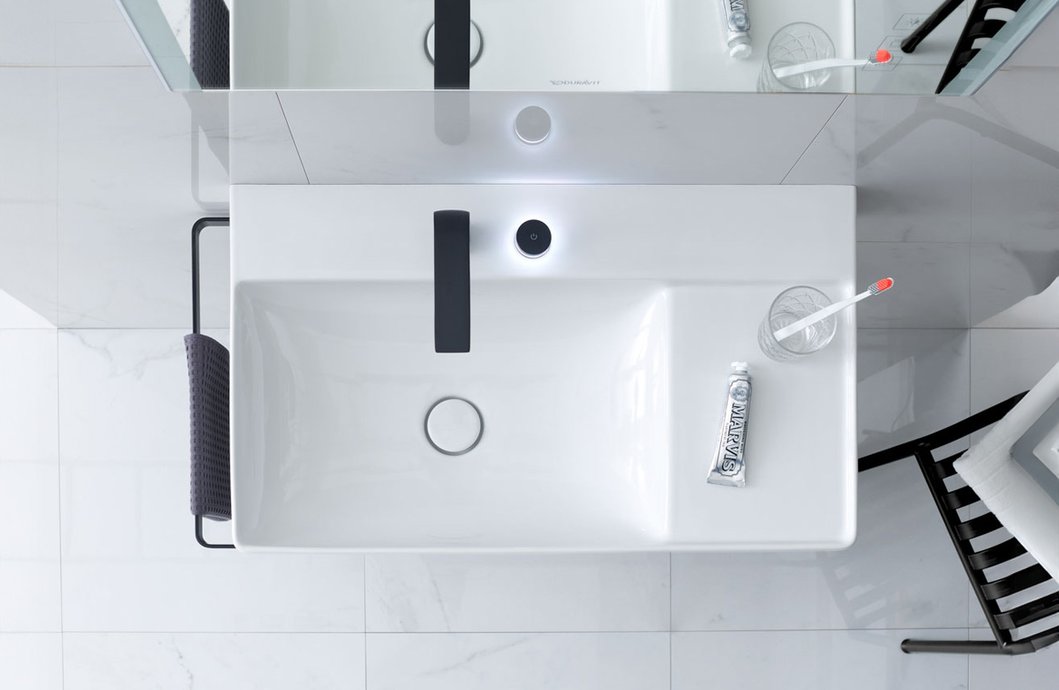 Wall-mounted washbasin Durasquare asymmetric