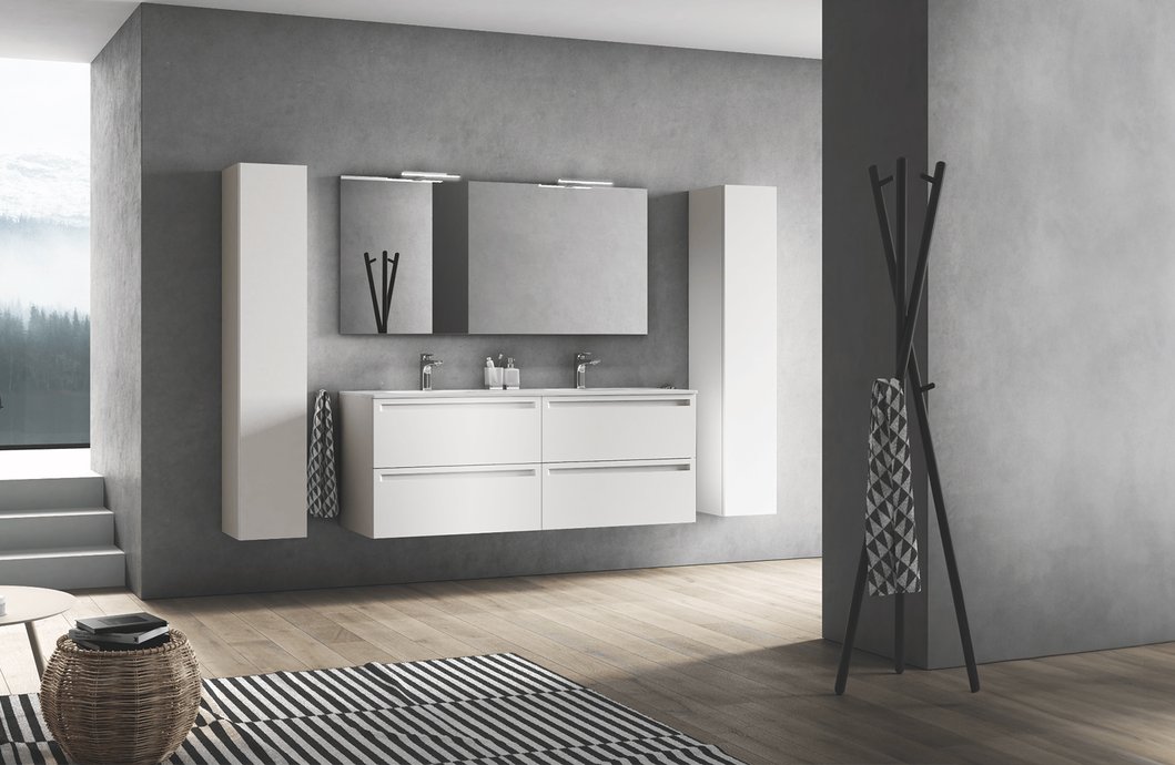 Meubelreeks Leo - Kleur wit mat, L. 90 cm