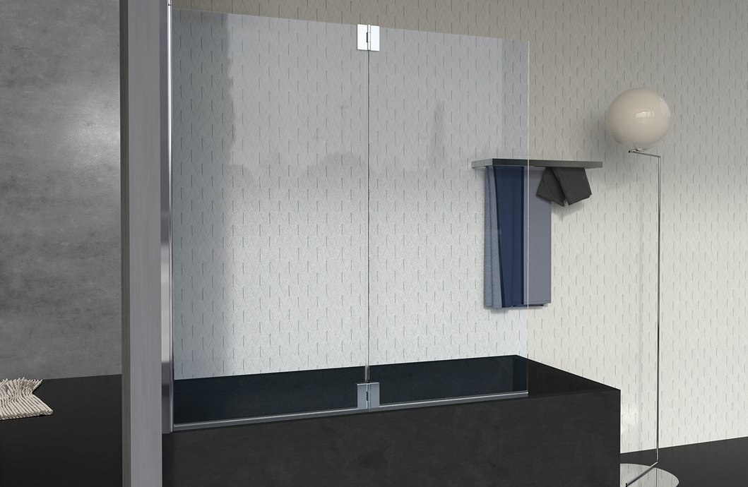 Bathtub screen A16 with bifoid panel
