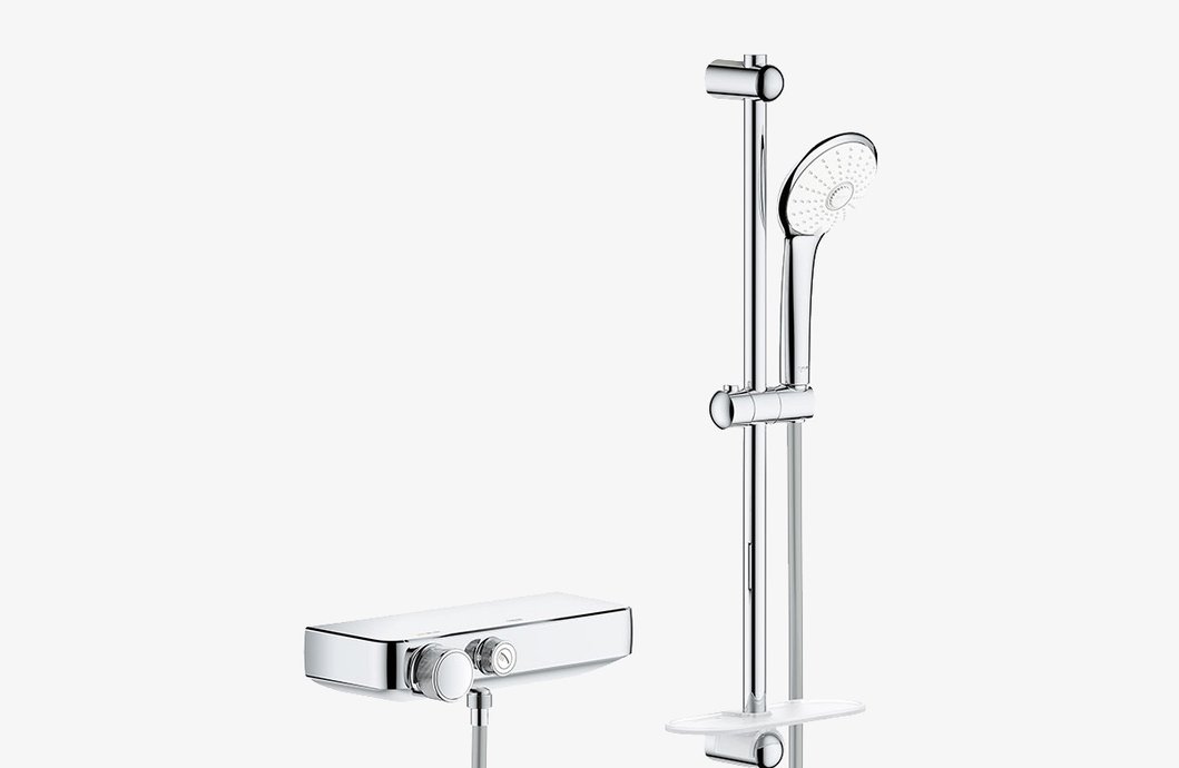 Set de douche avec mitigeur thermostatique Grohtherm SmartControl