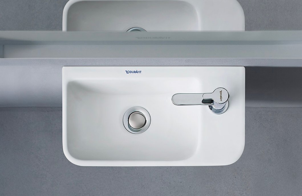 Handbasin ME by Starck with tap hole to the right