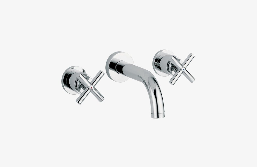 Three-hole wall-mounted mixer tap Quattro