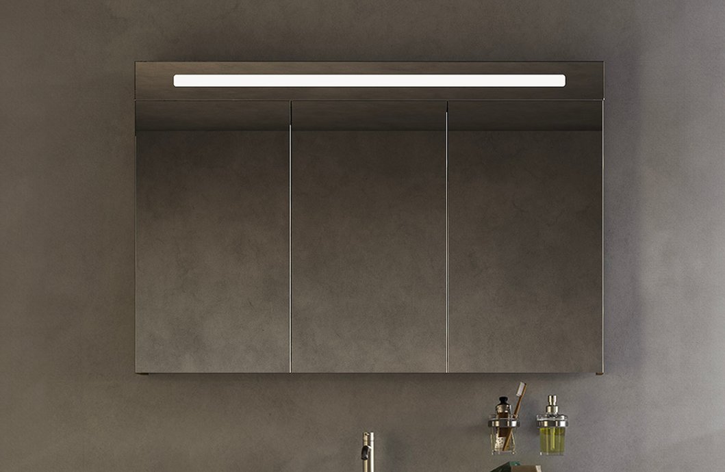 Wall cabinet Leo with integrated LED lighting Rovere Naturale