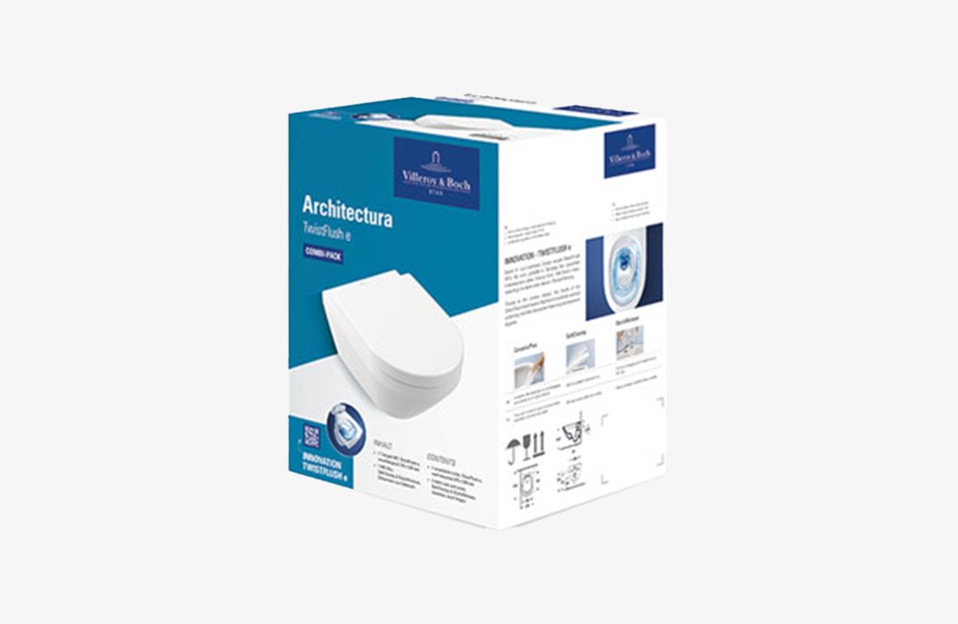 Architectura TwistFlush e³ wall-mounted toilet