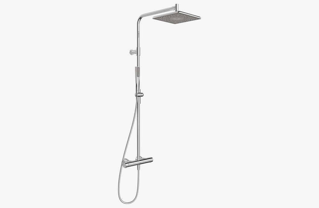 Aurelia shower column with square shower head