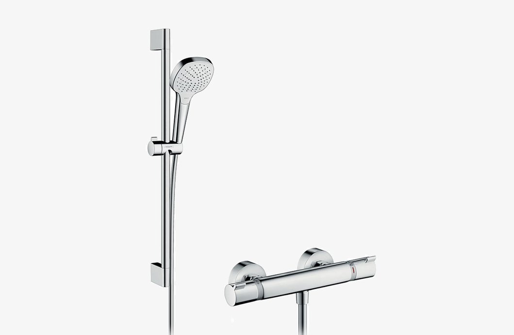 Set de douche avec mitigeur thermostatique Croma Select E Vario Combi+