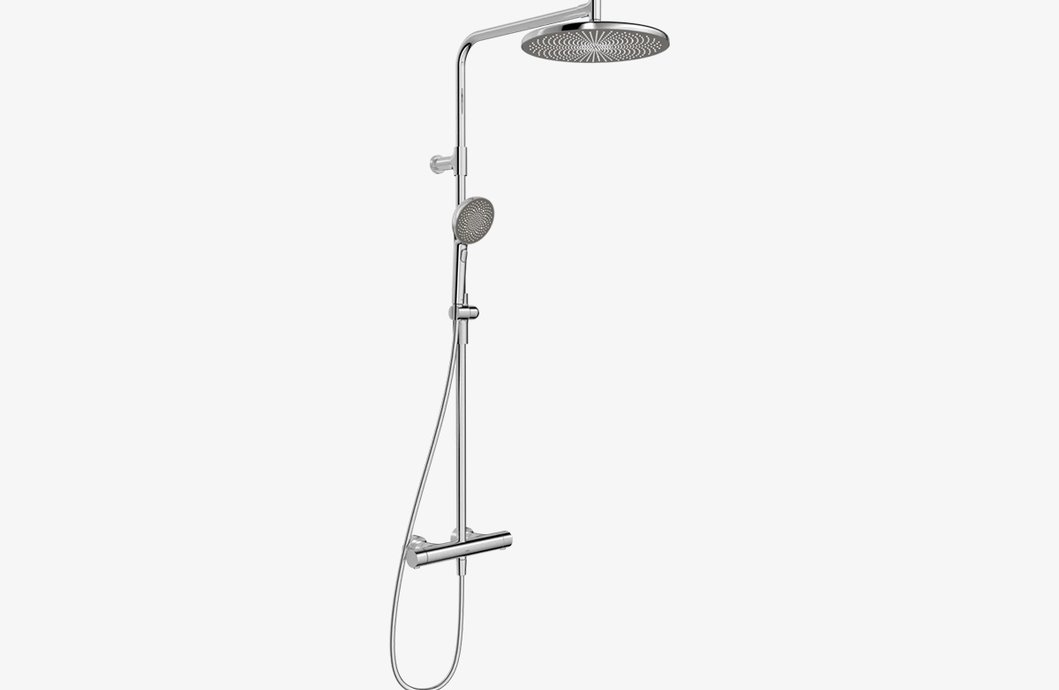 Aurelia shower column with round shower head