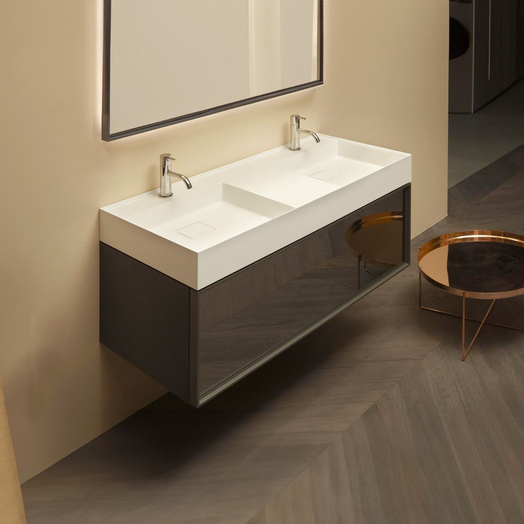 Wall-mounted twin basin Graffio