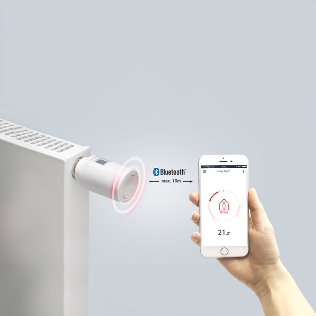 Thermostat and connected valve Danfoss Eco