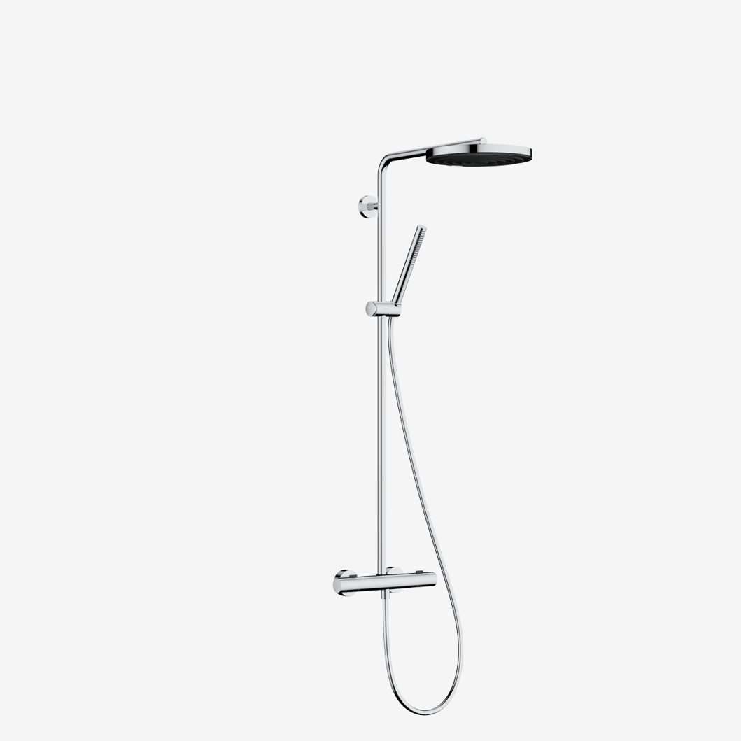Douchecombinatie Pulsify S Puro 260 met Ecostat Fine thermostaat en staafhanddouche - 1 straal