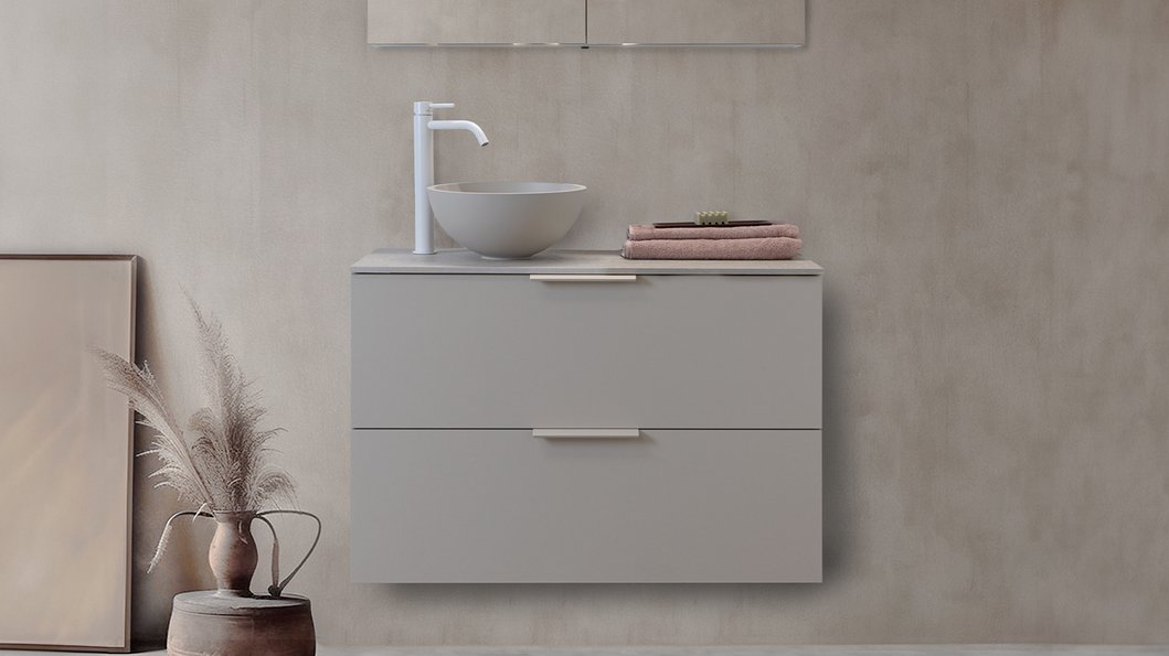 Série de meuble Sand - 2 tiroirs coloris Sable, L.100 cm