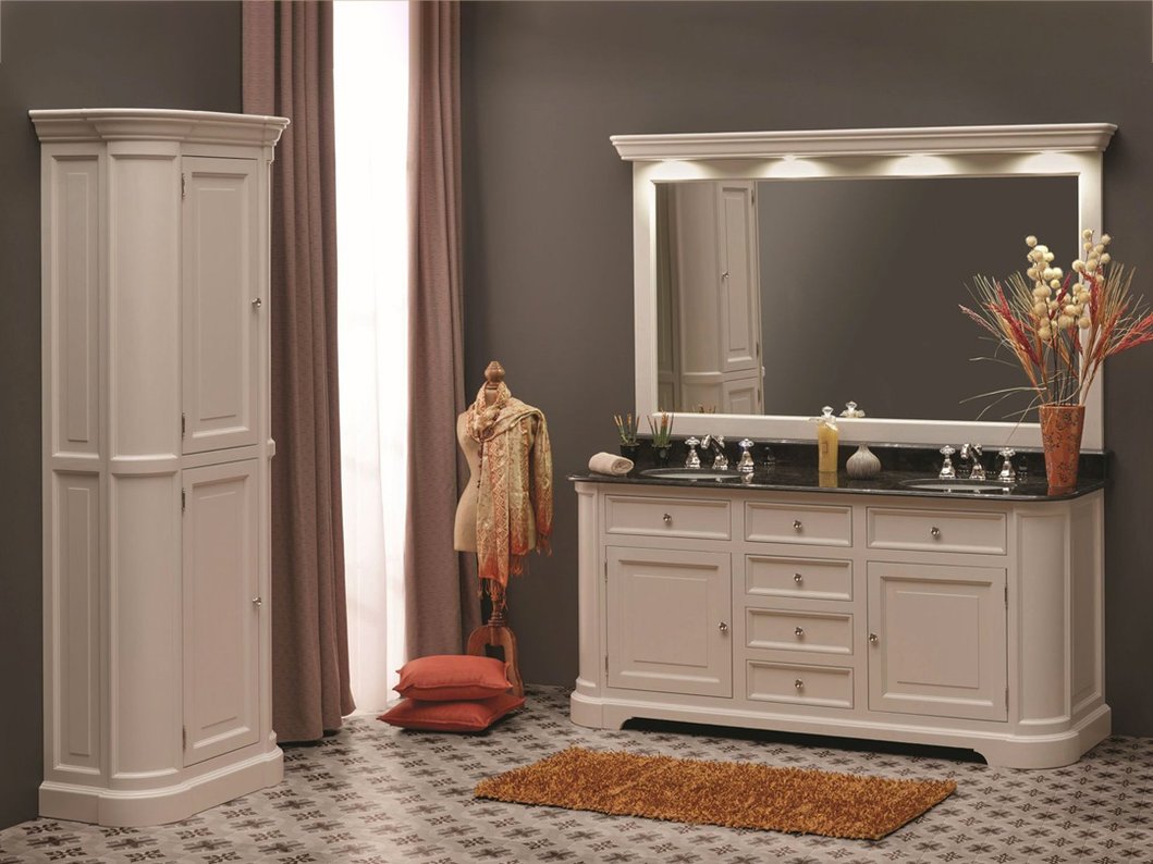 Meuble de salle de bains Elysée d'Aqua Prestige en coloris blanc