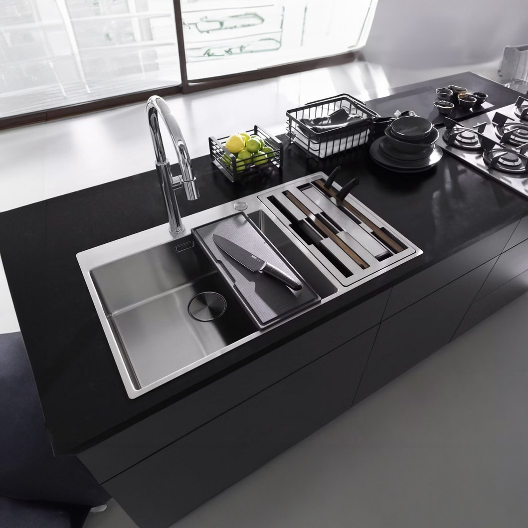 Evier à affleurer ou sous-encastrer Box Center 2.0