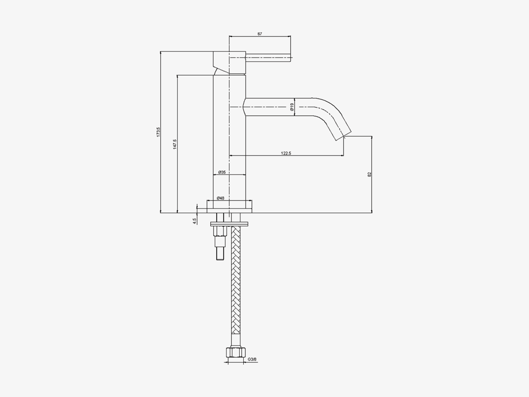 Mitigeur lavabo Facq Creation laiton