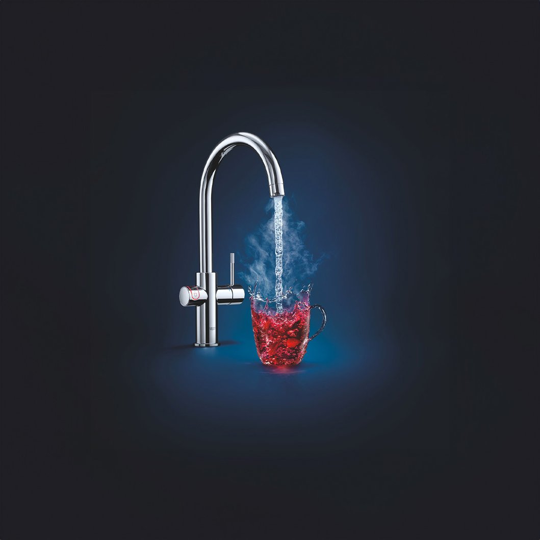 Kitchen mixer tap Grohe Red