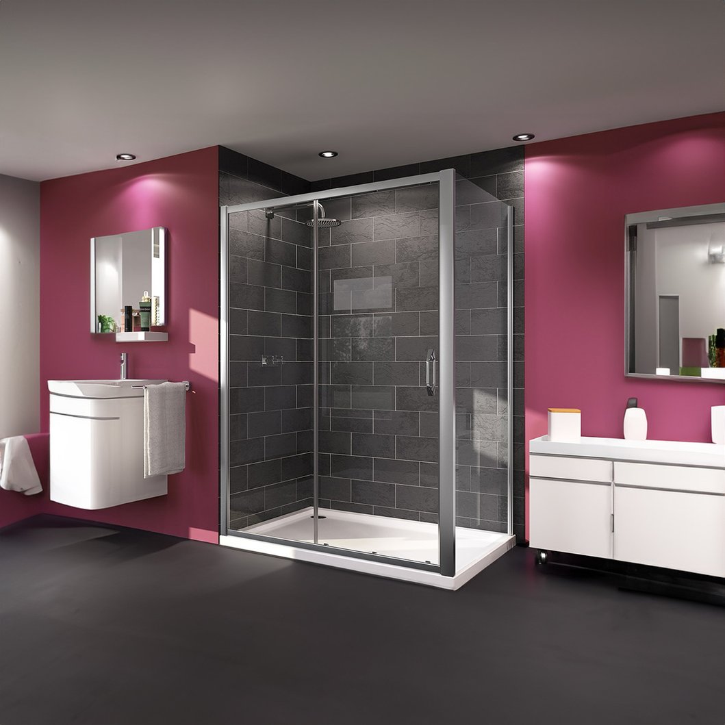 Schuifdeur D-motion in 2 delen voor nisopstelling of hoekopstelling