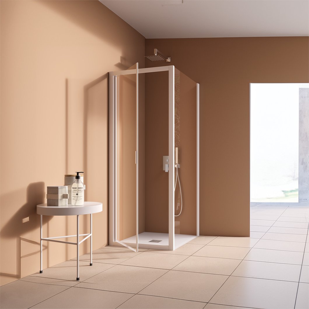 Porte pivotante Rapid pour montage en niche ou en angle