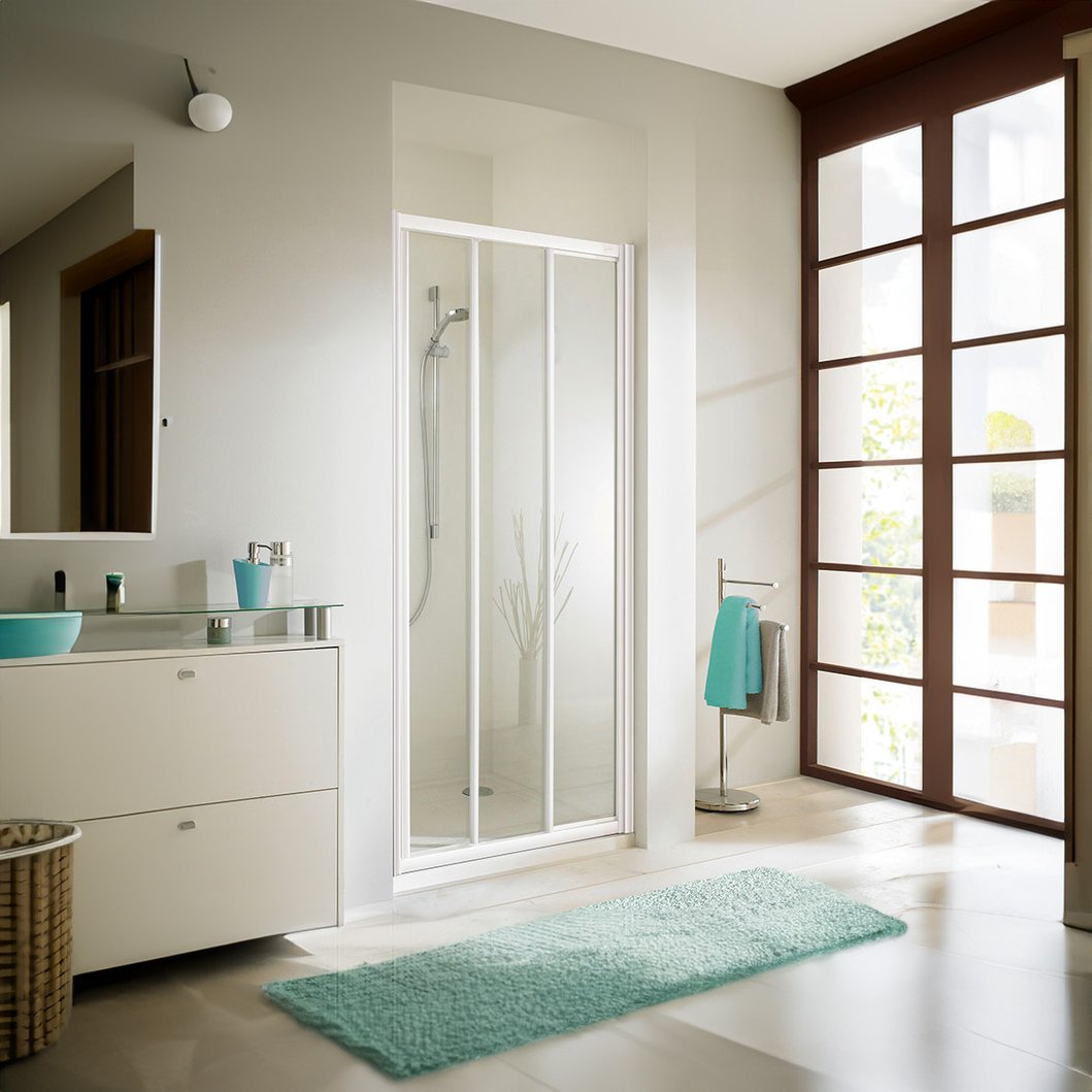 Porte coulissante Mars pour montage en niche ou en angle