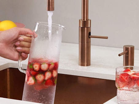 Keukenkraan round Fusion Rosé koper