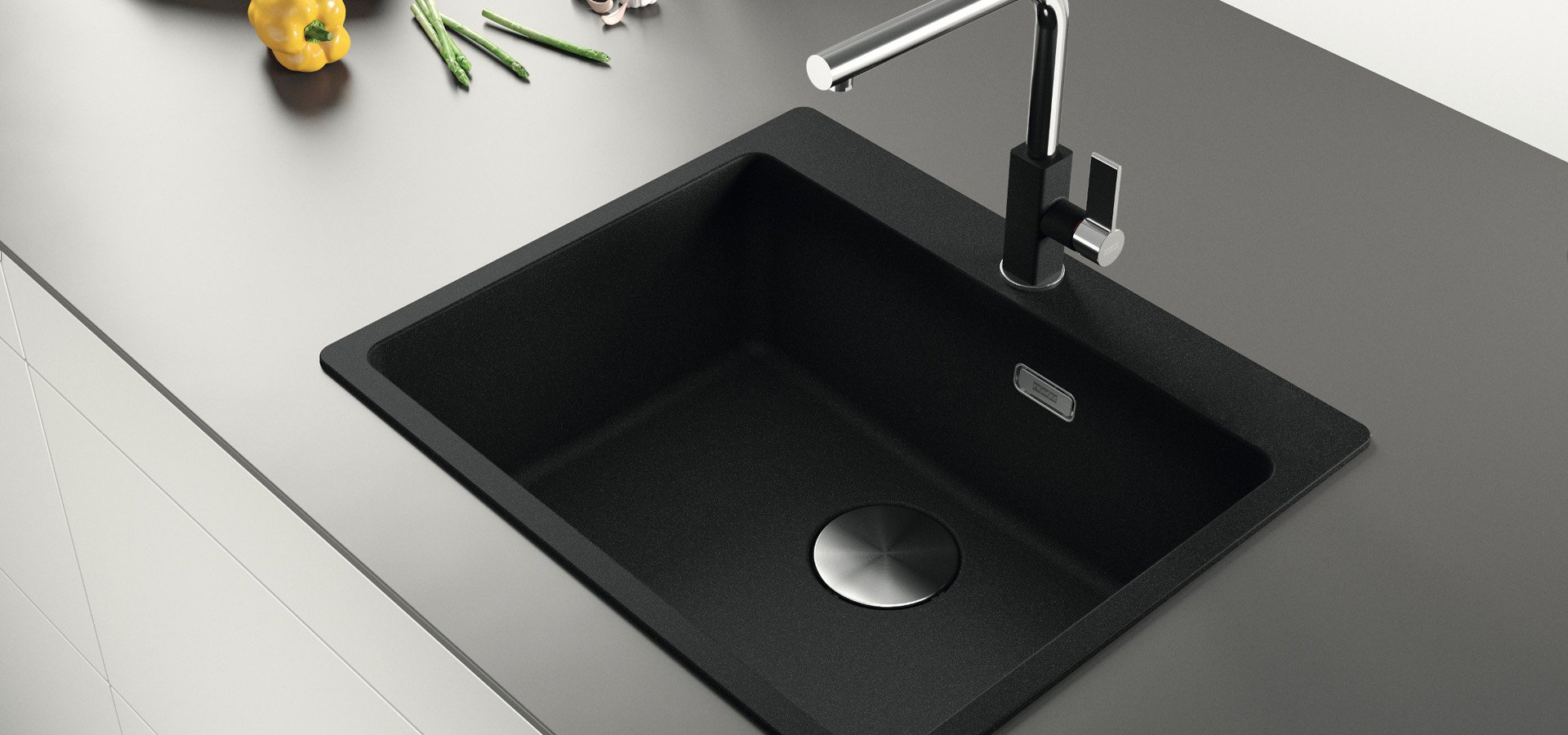 Maris flush-mount or undermount sinks