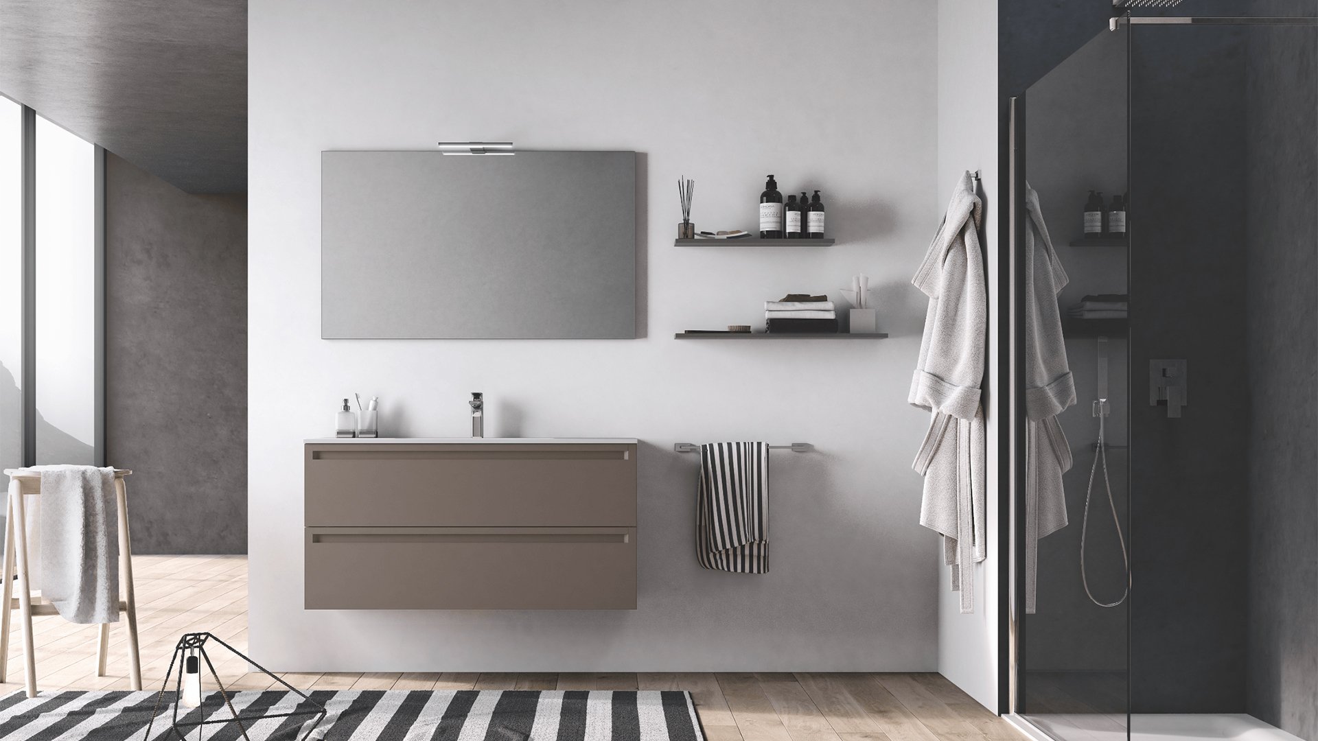 Furniture range Leo - Avana color, L. 120 cm