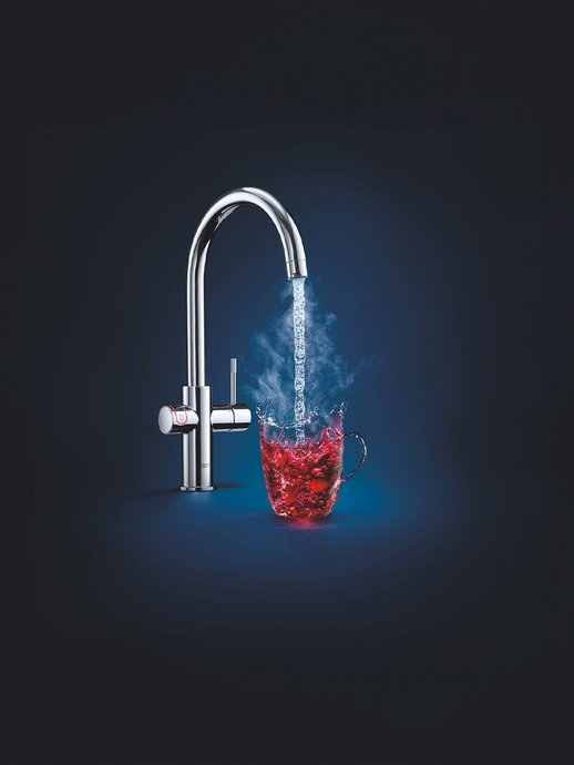 Kitchen mixer tap Grohe Red