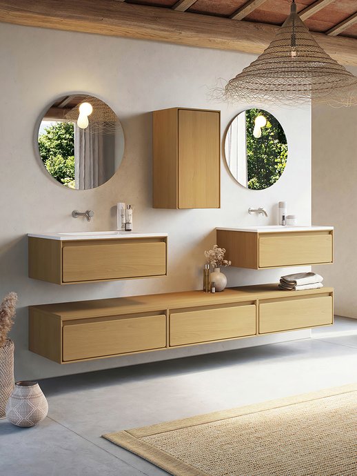 Meubelreeks Epic - Meubel met 4 lades in de kleur Natuurlijk Eiken, L. 140 cm