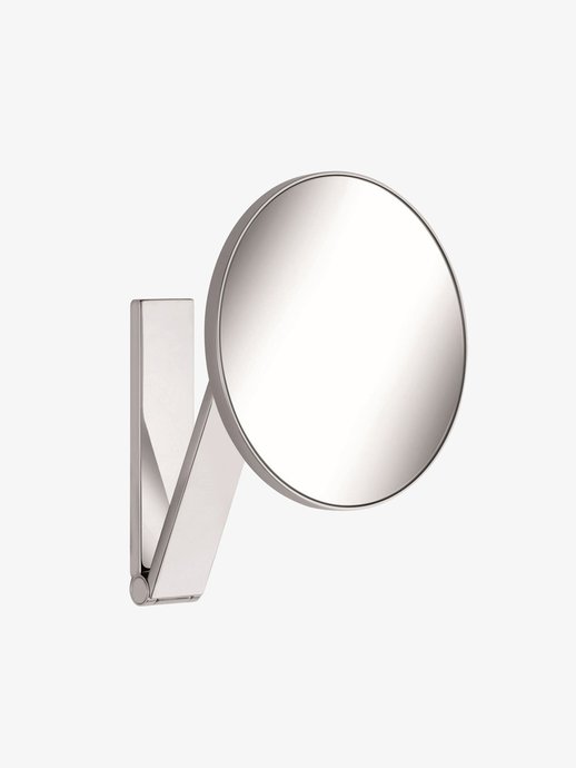 Wall-mounted round magnifying mirror