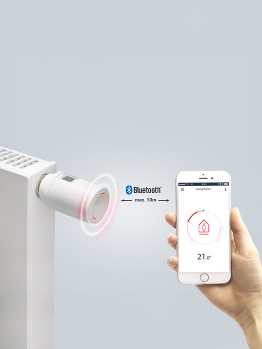 Thermostat and connected valve Danfoss Eco