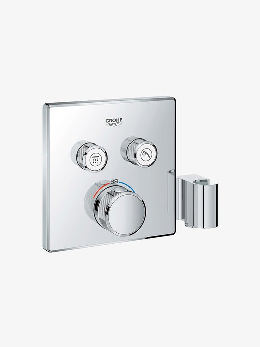 Inbouwthermostaat Smartcontrol 2 uitgangen met douchehouder