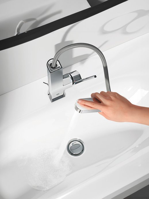 Mitigeur lavabo Plus L-Size avec douchette extractible
