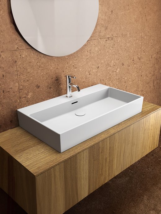 Countertop basin Extra Square with tap deck