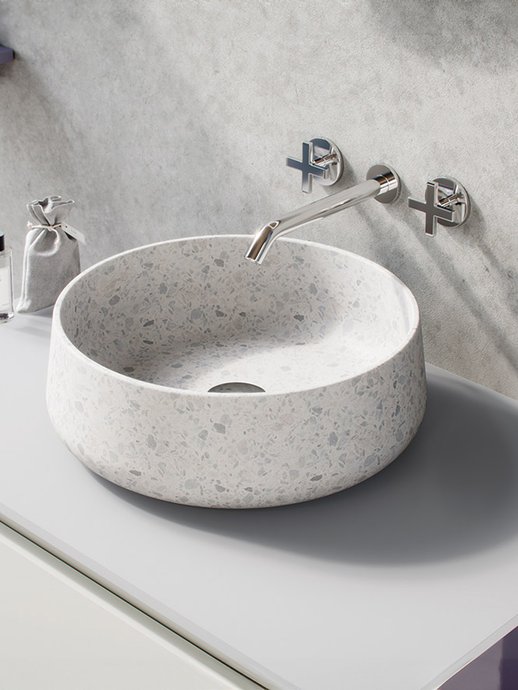 Countertop basin Terrazzo