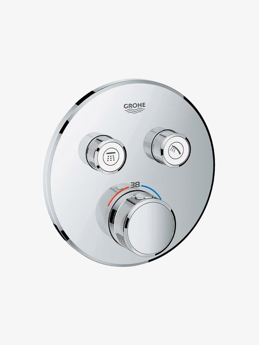 Smartcontrol 2-outlet thermostatic shower valve