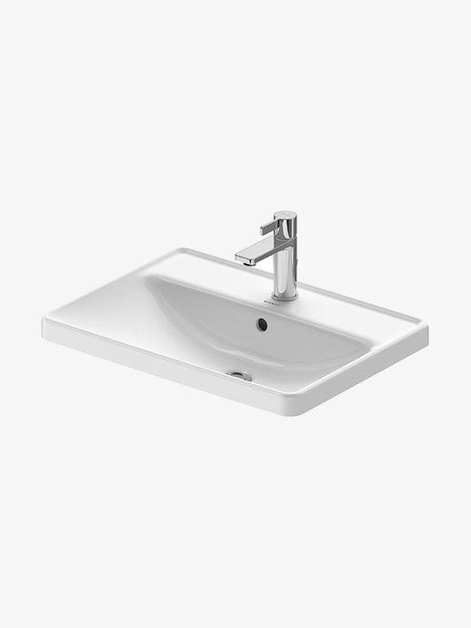 Built-in washbasin D-Neo with overflow and tap deck