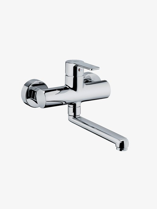 Kitchen mixer tap Red wall-mount model