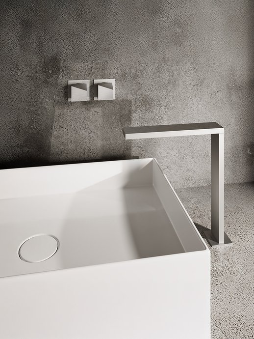 Raised wall-mounted mixer tap D-Side