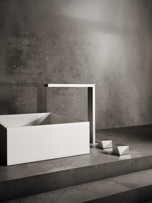 Mélangeur lavabo rehaussé D-side